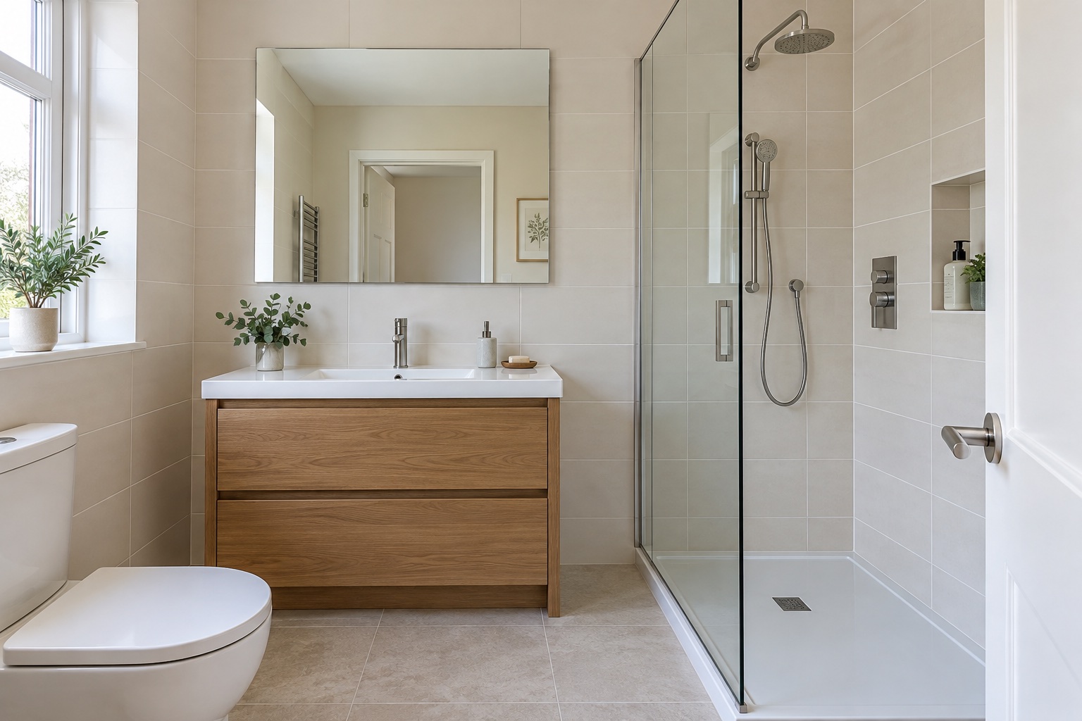 Illustrative bathroom after cleaning